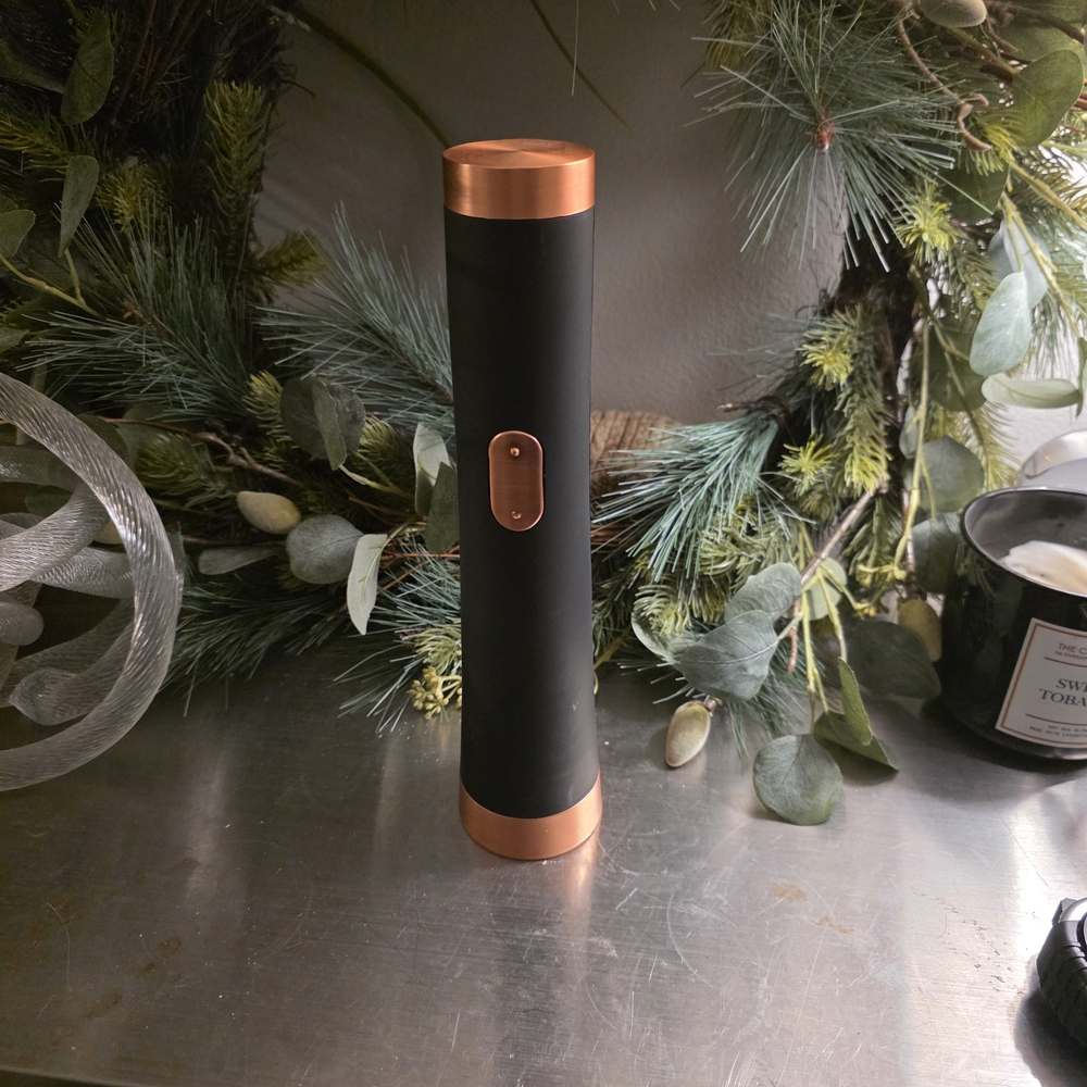 Matte Black & Copper Electric Wine Opener